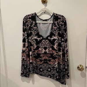 Venus Black and Pink Baroque Blouse